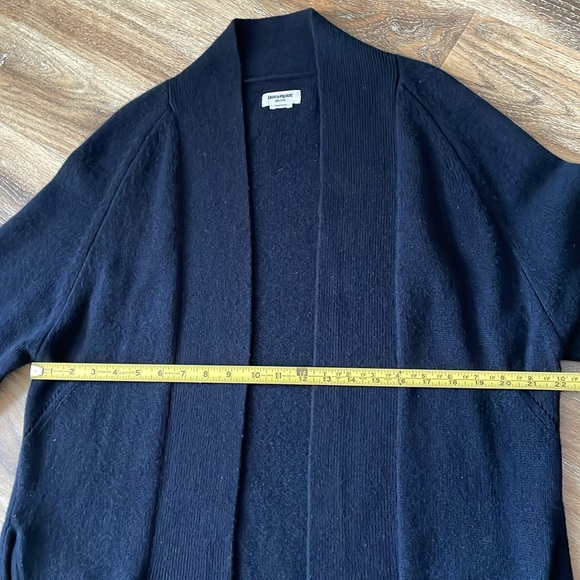 Zadig & Voltaire Paloma 100% Cashmere and Goat Leather Open Front Cardigan - Picture 7 of 13